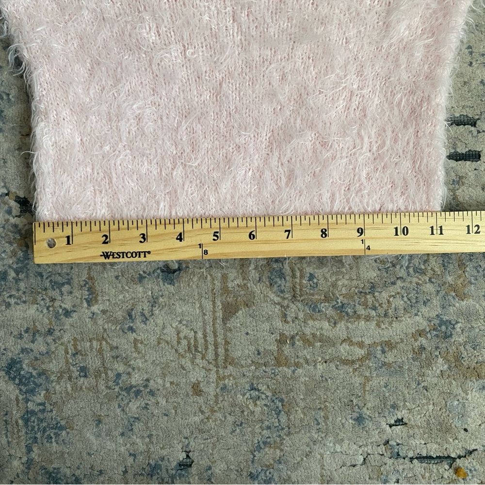 Vintage Bebe Moda Pale Pink Fur Knit Tank Top Size S Made in Italy 100% Nylon - Picture 4 of 7